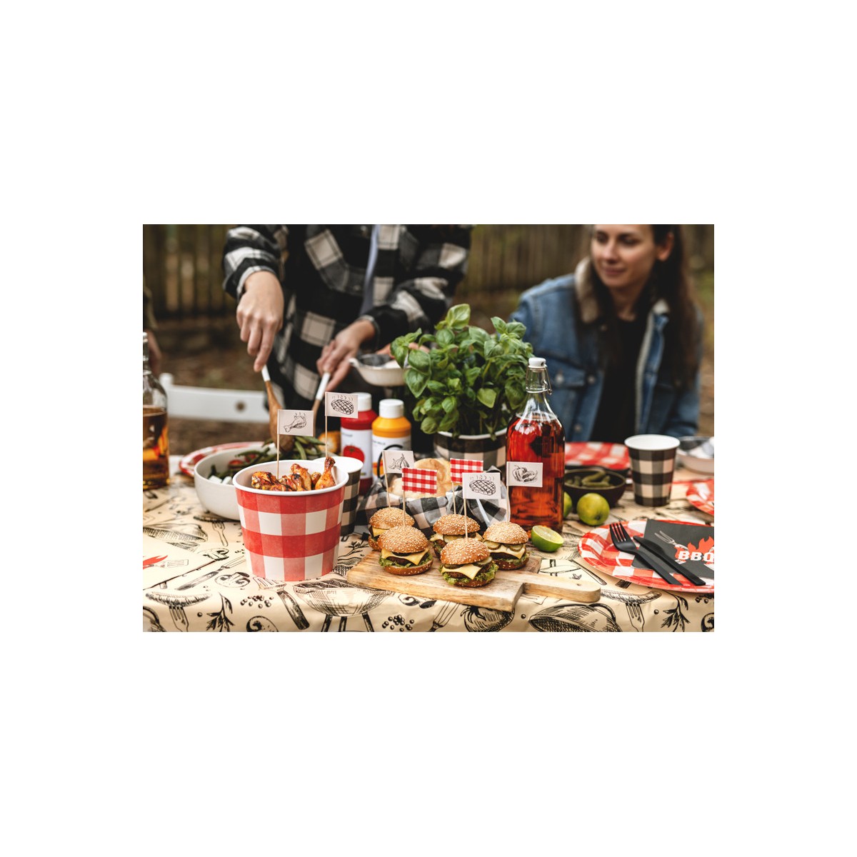Snack buckets Check pattern, 14 cm, mix (1 pkt / 2 pc.) Snack buckets Check pattern, 14 cm, mix (1 pkt / 2 pc.)