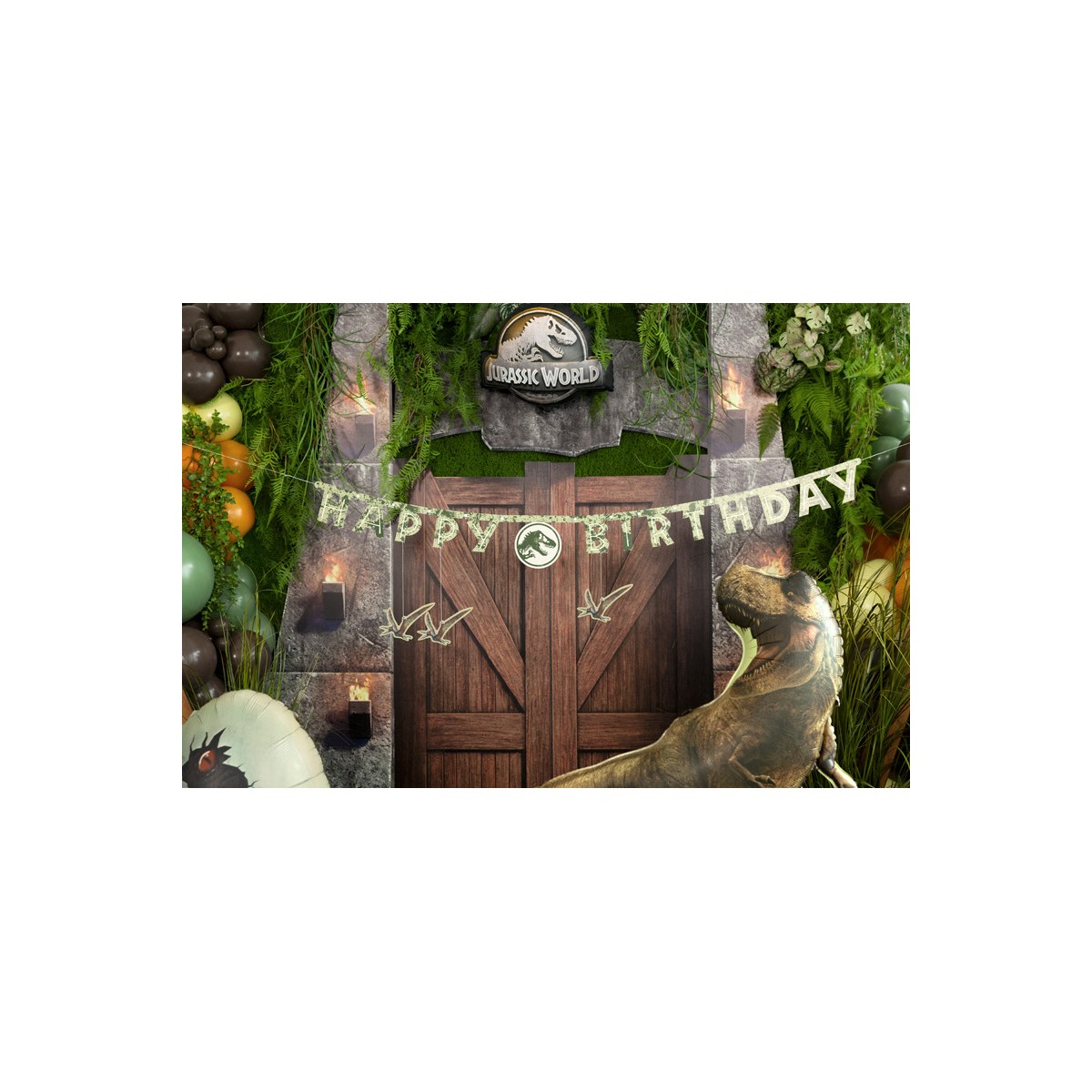 Banner Happy Birthday Jurassic World, 45x165 cm, mix Banner Happy Birthday Jurassic World, 45x165 cm, mix