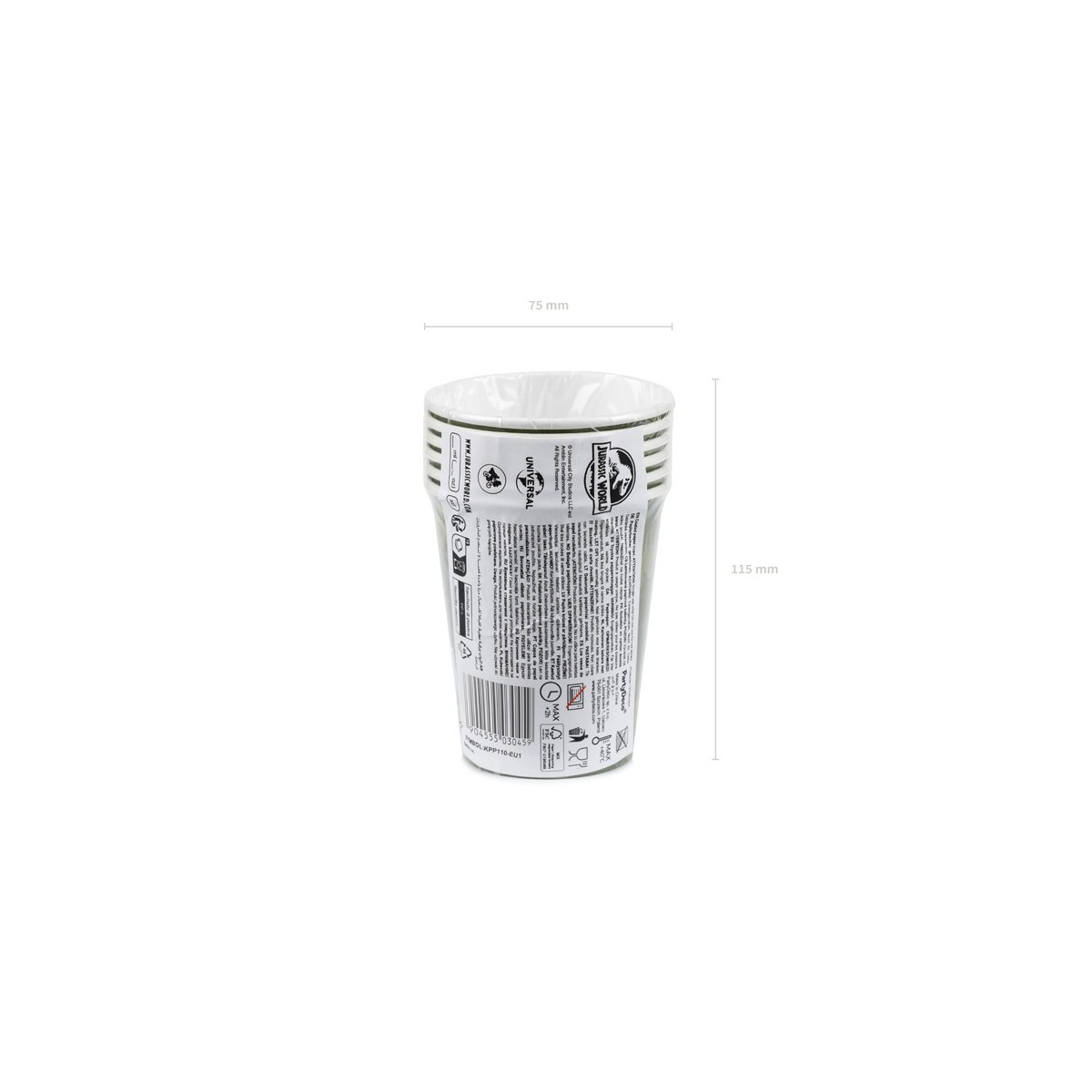 Cups Jurassic World, 250 ml, mix (1 pkt / 6 pc.) Cups Jurassic World, 250 ml, mix (1 pkt / 6 pc.)