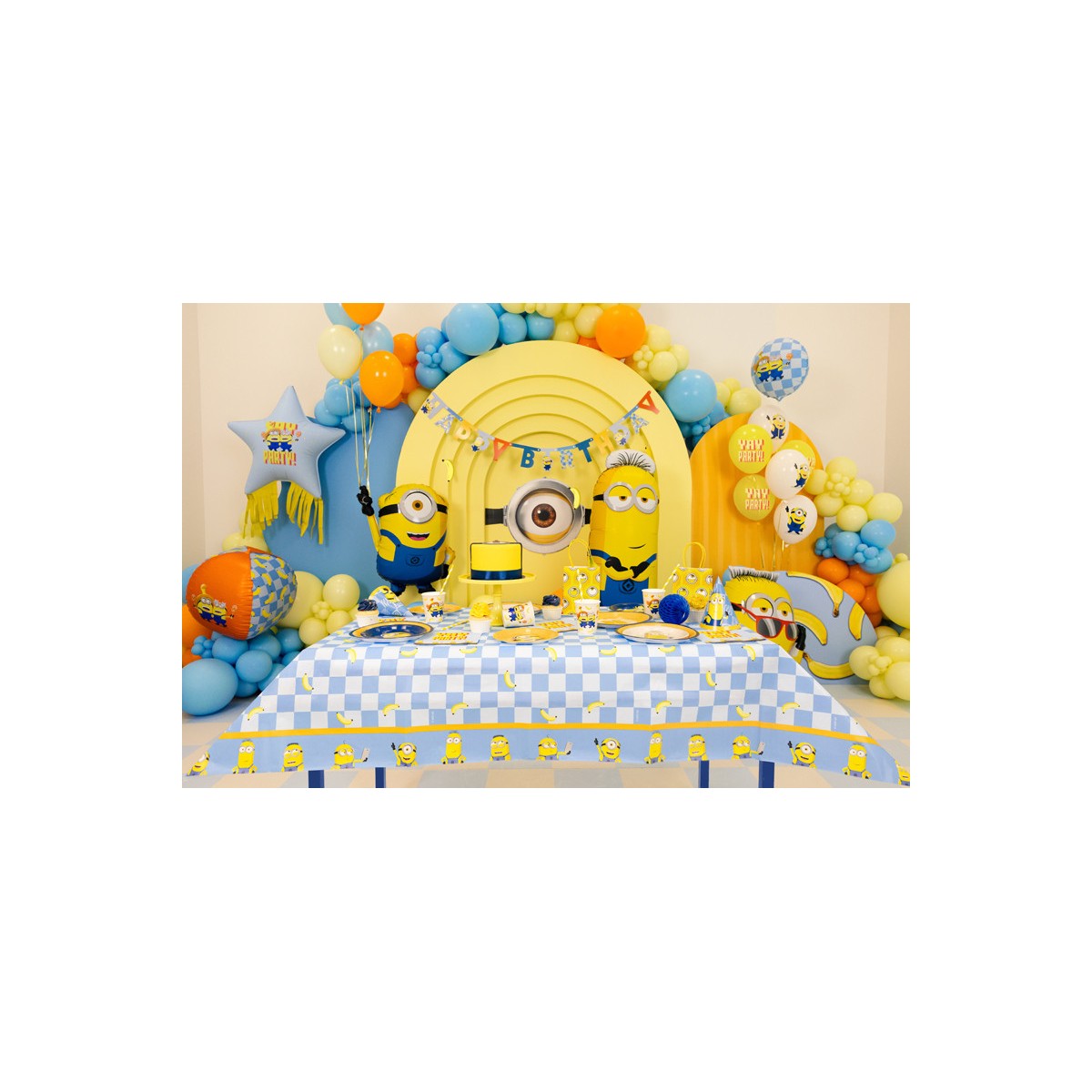 Paper tablecloth Minions, 180 x 120 cm, mix