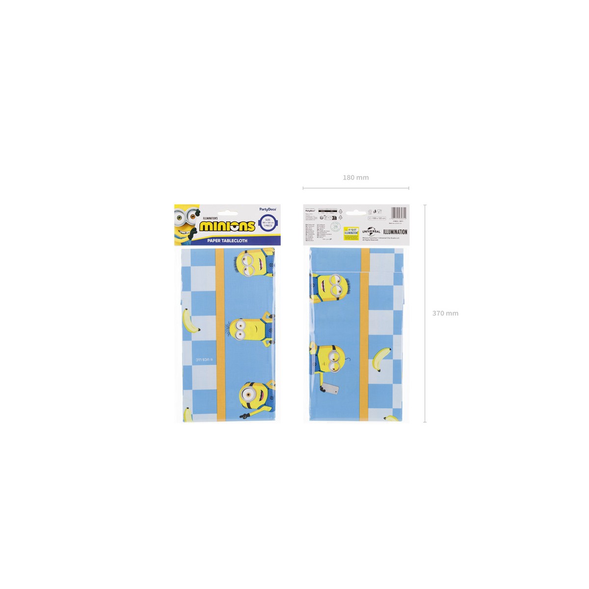 Paper tablecloth Minions, 180 x 120 cm, mix