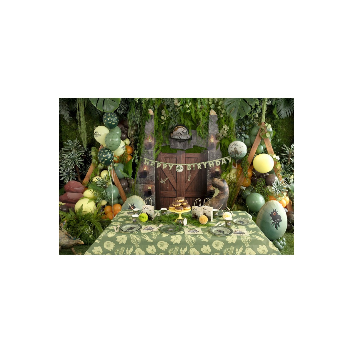 Paper Tablecloth Jurassic World, 180x120 cm Paper Tablecloth Jurassic World, 180x120 cm