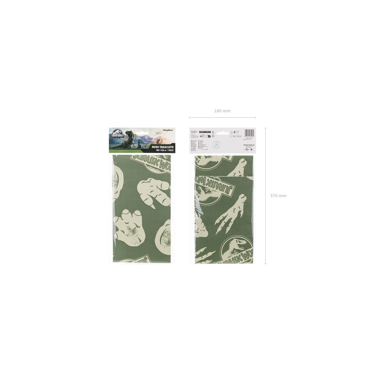 Paper Tablecloth Jurassic World, 180x120 cm Paper Tablecloth Jurassic World, 180x120 cm