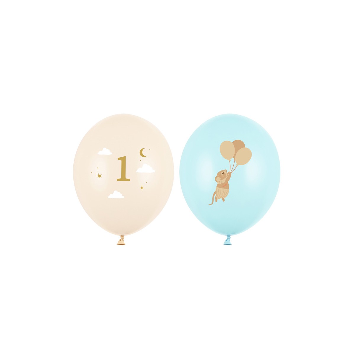 Balloons 30 cm, Mice with number 1, Light Blue (1 pkt / 50 pc.) Balloons 30 cm, Mice with number 1, Light Blue (1 pkt / 50 pc.)