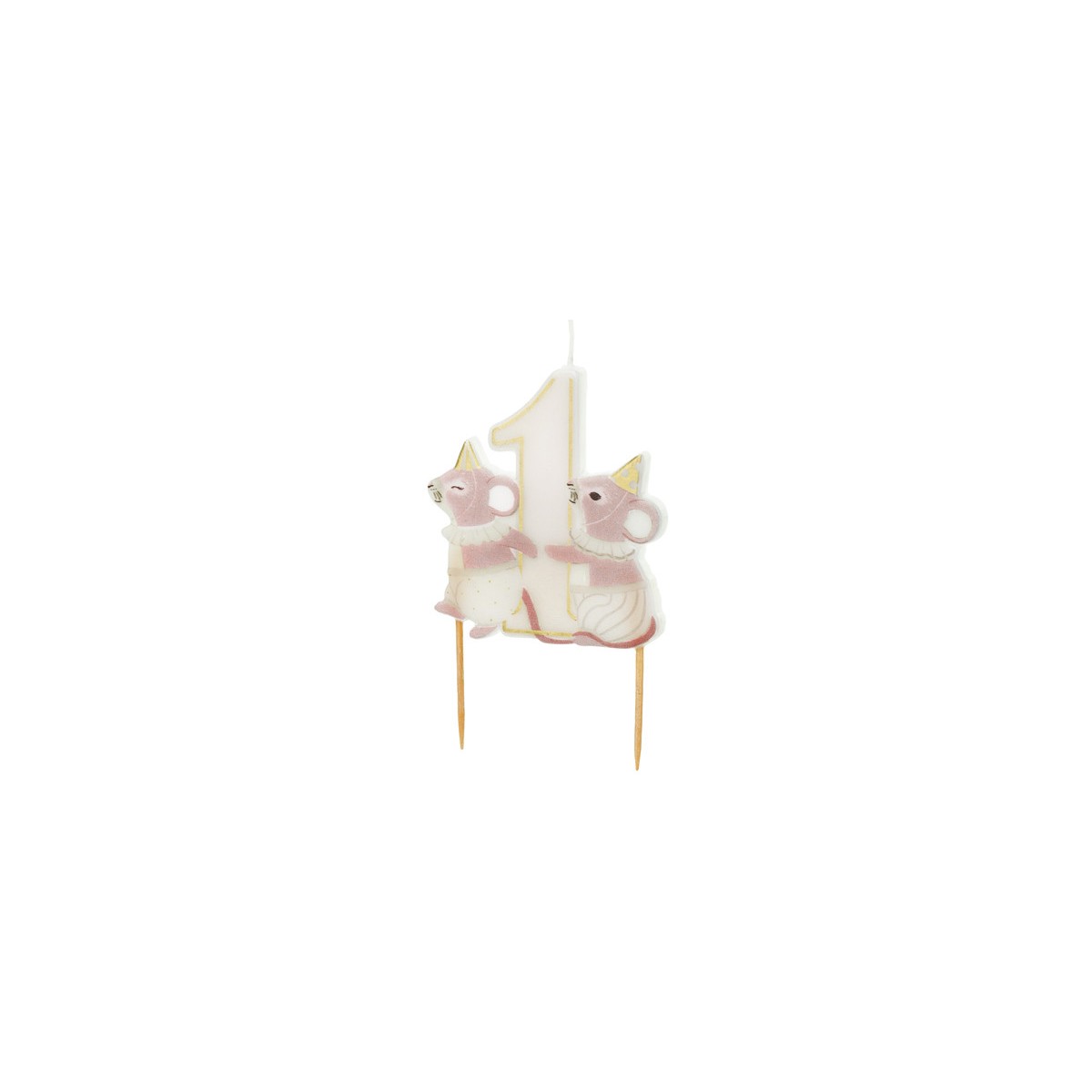 Birthday candle number 1 Mice, 7.5 cm, mix Birthday candle number 1 Mice, 7.5 cm, mix