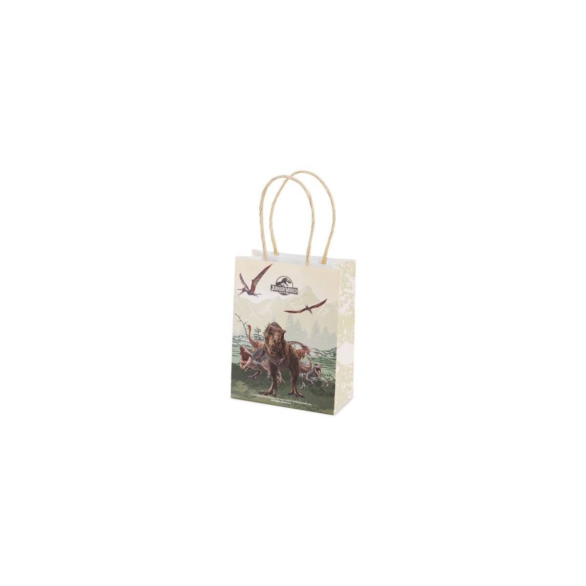 Paper gift bags Jurassic World, 12x15.5x6 cm, mix (1 pkt / 6 pc.) Paper gift bags Jurassic World, 12x15.5x6 cm, mix (1 pkt / 6 pc.)