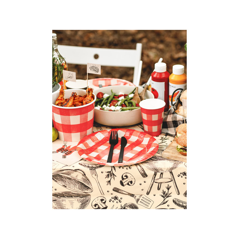 Plastic cutlery, 18&ndash;18.5 cm, black (1 pkt / 12 pc.)