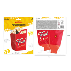 6 st Popcornboxar Festliga f&auml;rger 7x7x12 cm &ndash; G&ouml;r snackbordet oemotst&aring;ndligt!