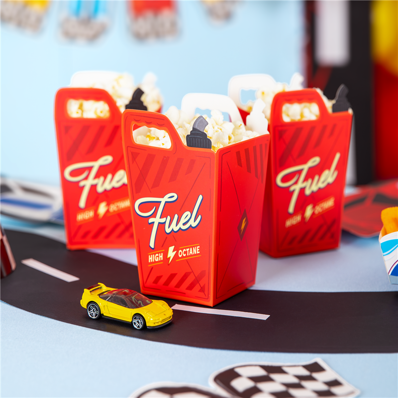 6 st Popcornboxar Festliga f&auml;rger 7x7x12 cm &ndash; G&ouml;r snackbordet oemotst&aring;ndligt!