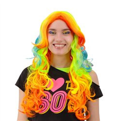 1 st Turkos Lång Vågig Paryk – Skapa oslagbar festglamour på nolltid!