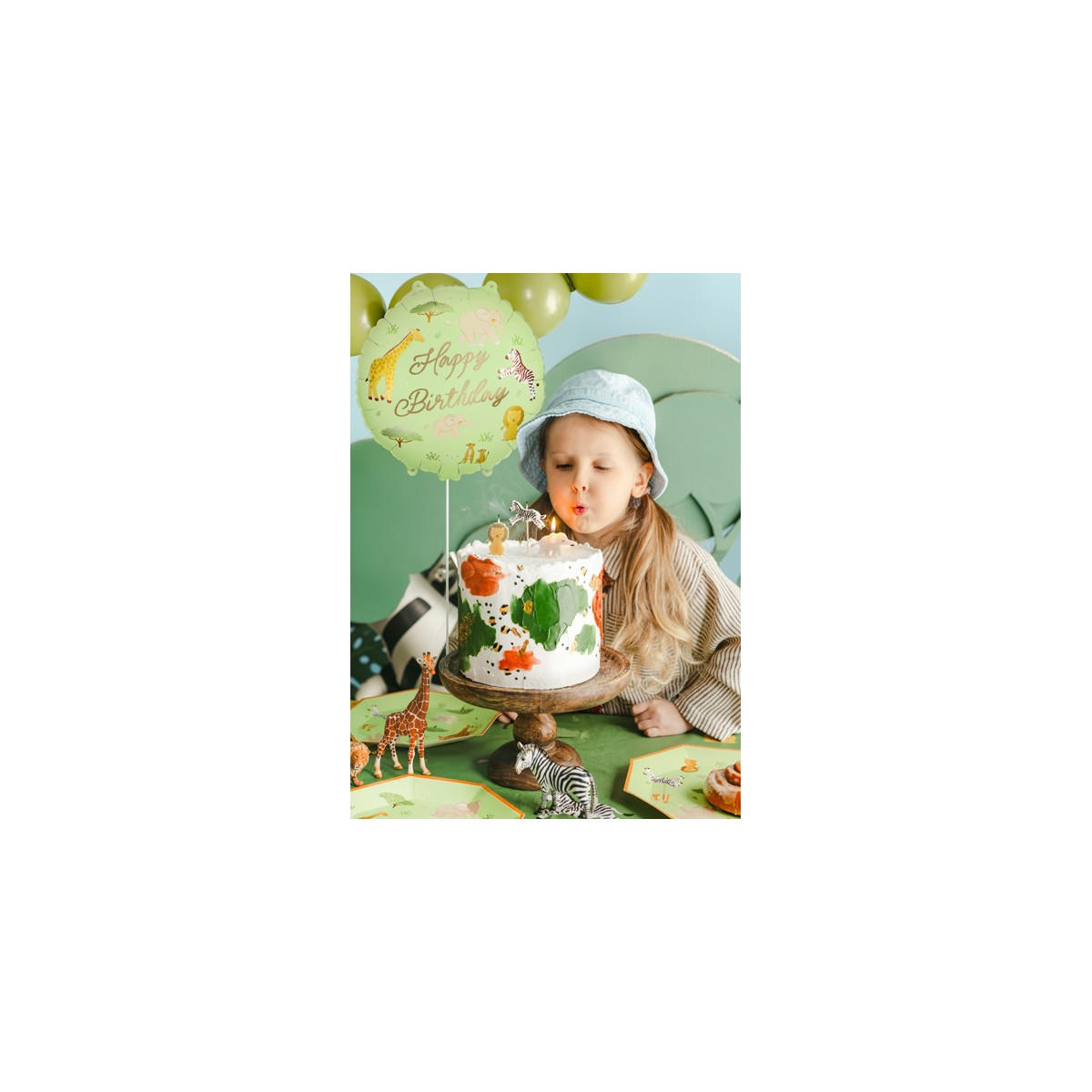 Foil balloon tablet ''Happy Birthday'' Safari, 35x35 cm, mix Foil balloon tablet ''Happy Birthday'' Safari, 35x35 cm, mix
