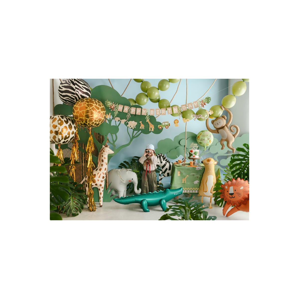 Standing foil balloon Meerkat, 28x70 cm, mix Standing foil balloon Meerkat, 28x70 cm, mix