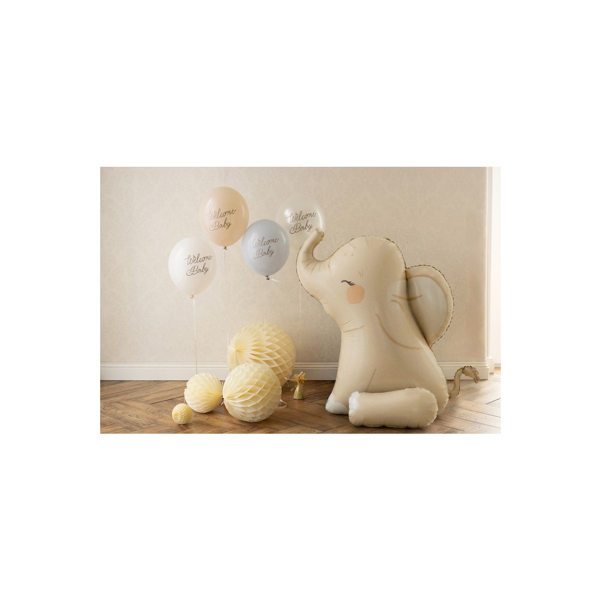 Foil balloon Elephant, 84x90 cm, beige Foil balloon Elephant, 84x90 cm, beige
