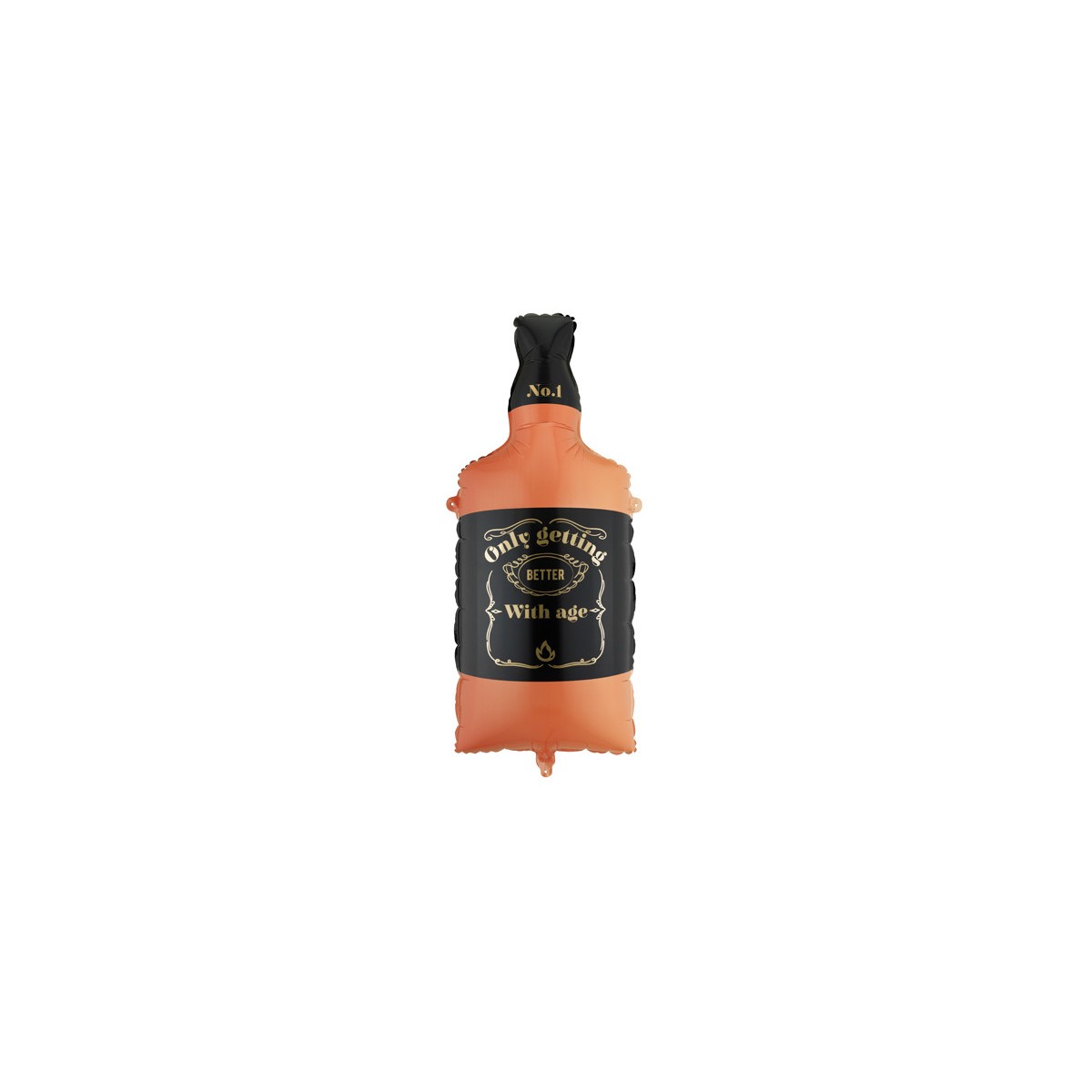 Foil balloon Whisky, 34x86 cm, orange and black Foil balloon Whisky, 34x86 cm, orange and black
