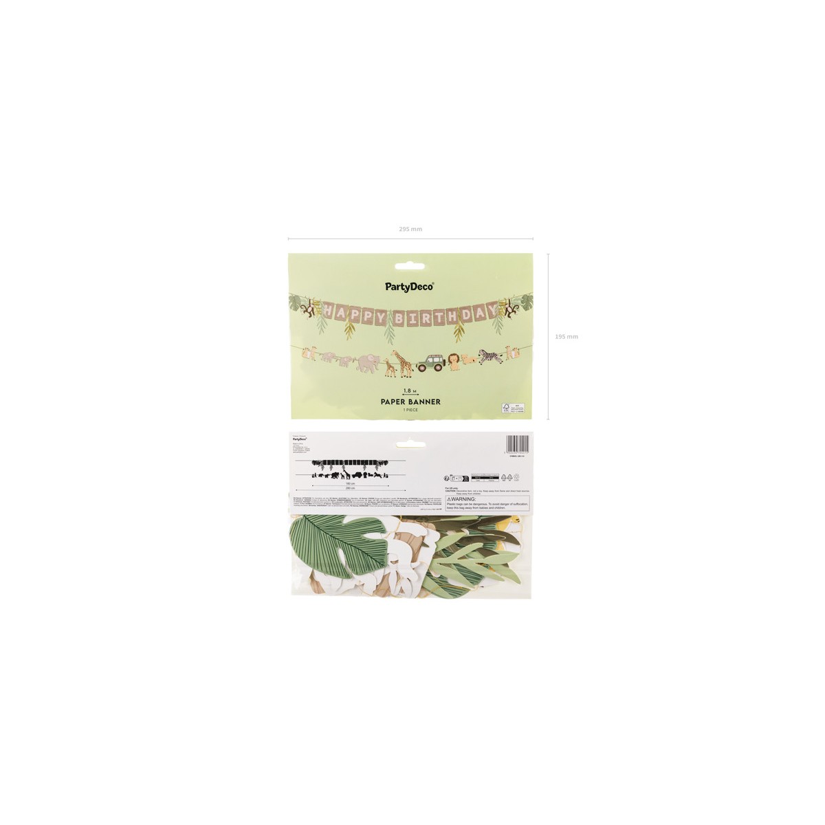 Banner Happy Birthday Safari, 180 cm, mix Banner Happy Birthday Safari, 180 cm, mix