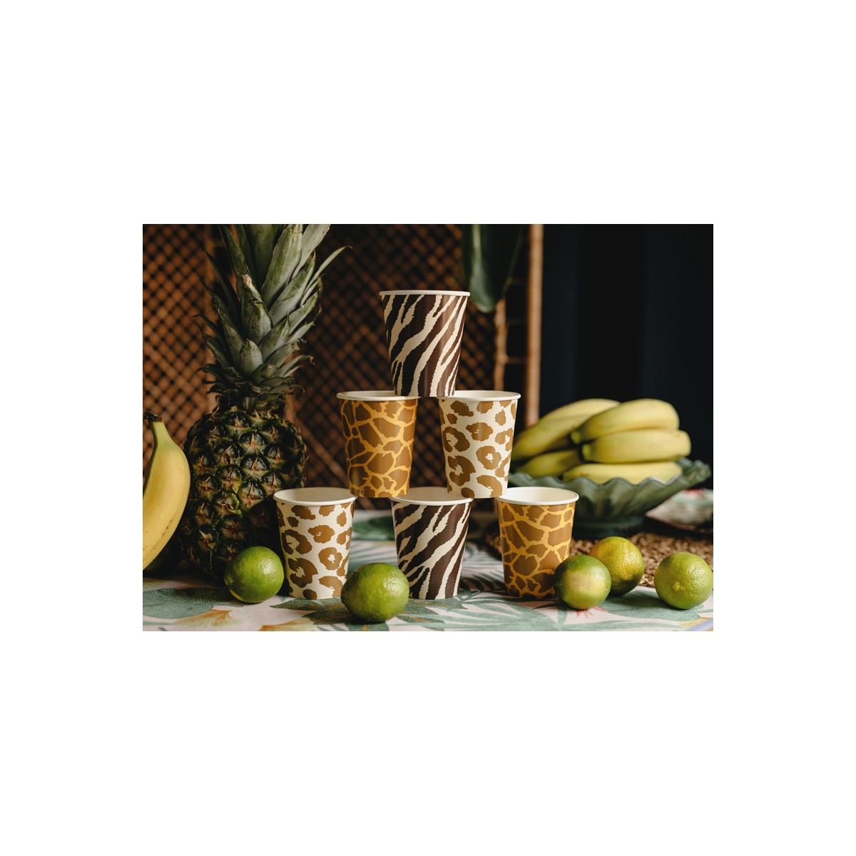 Cups Safari spots, 220 ml, mix (1 pkt / 6 pc.)