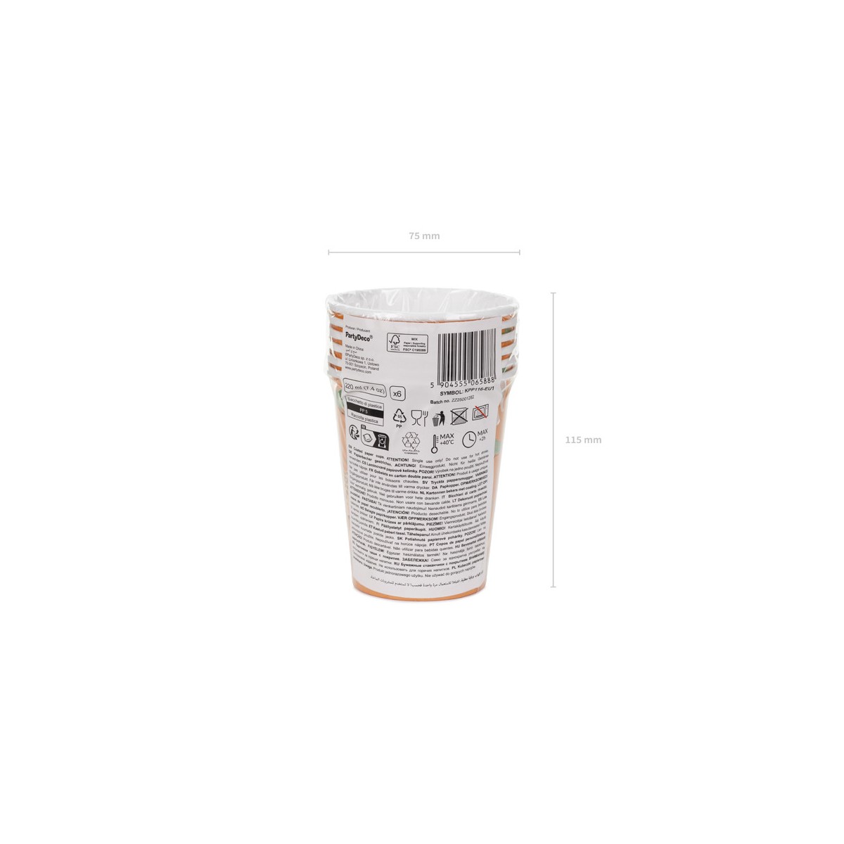 Cups Safari, 220 ml, mix (1 pkt / 6 pc.) Cups Safari, 220 ml, mix (1 pkt / 6 pc.)
