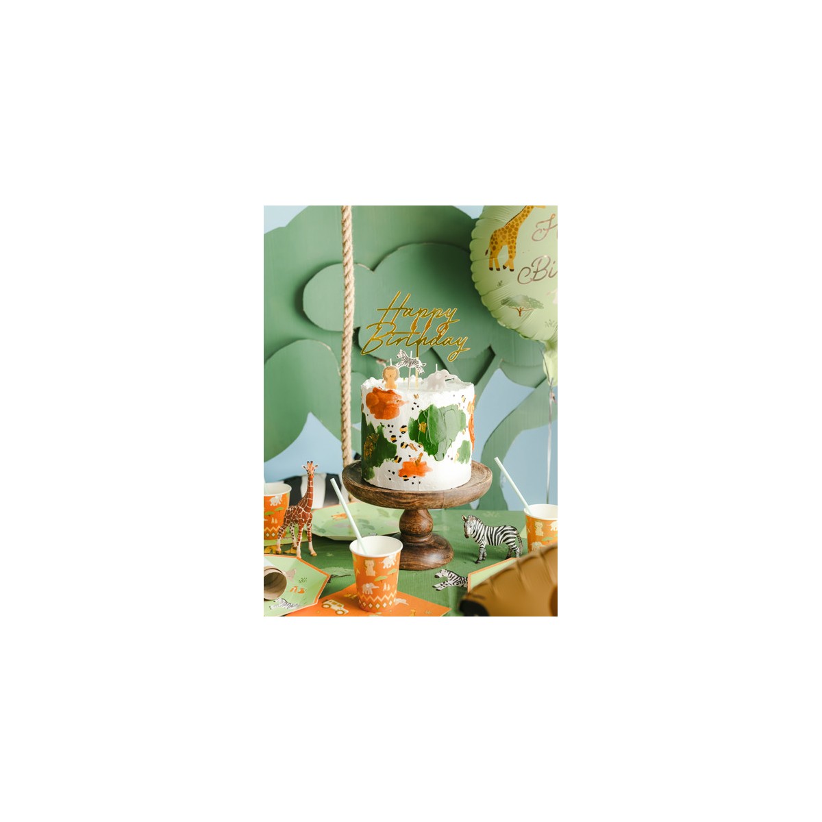 Cake topper Happy Birthday, 18x16.5 cm, gold Cake topper Happy Birthday, 18x16.5 cm, gold