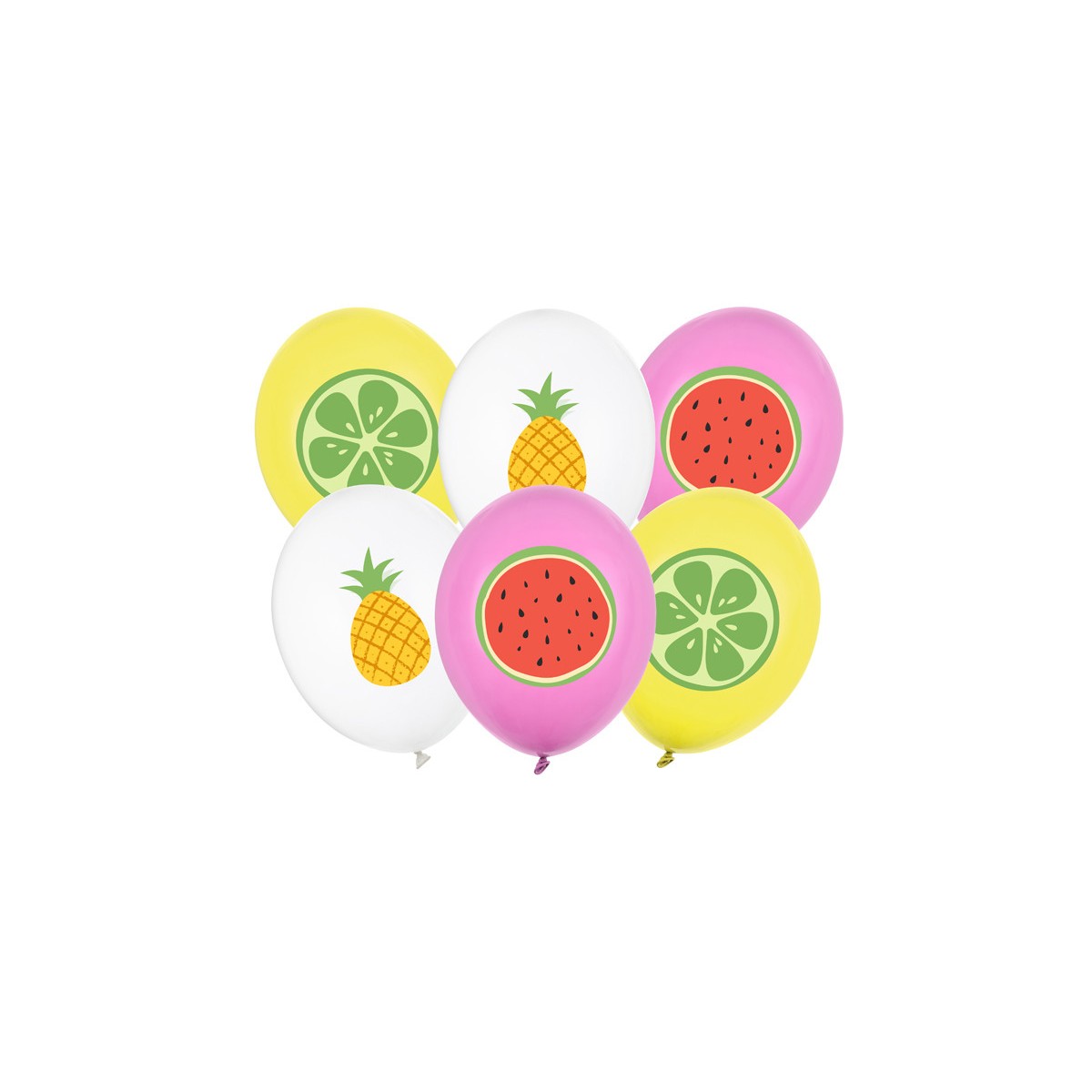 Balloons 30 cm, Fruits, mix (1 pkt / 6 pc.) Balloons 30 cm, Fruits, mix (1 pkt / 6 pc.)