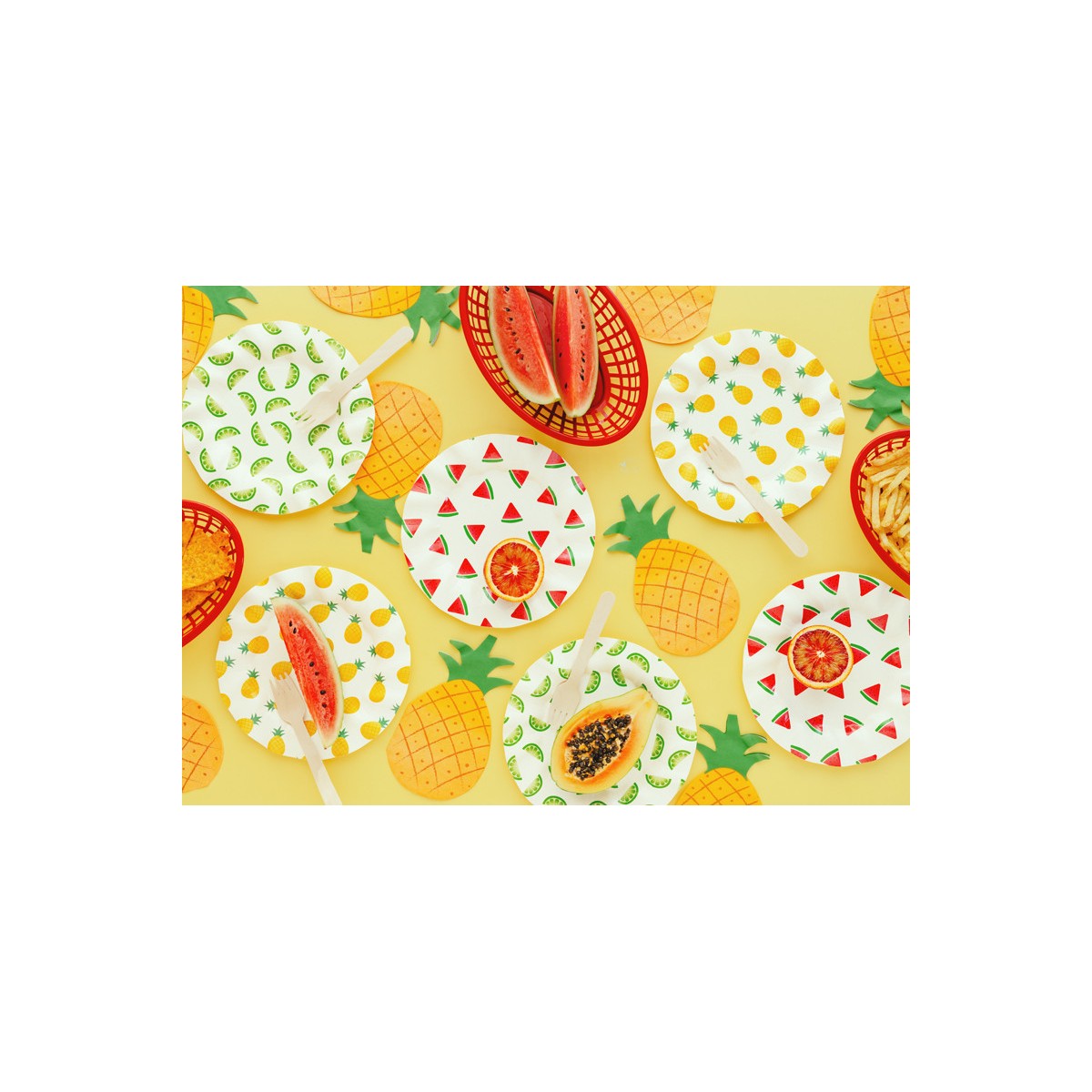 Napkins Pineapple, 18.5x10.2 cm, mix (1 pkt / 20 pc.) Napkins Pineapple, 18.5x10.2 cm, mix (1 pkt / 20 pc.)