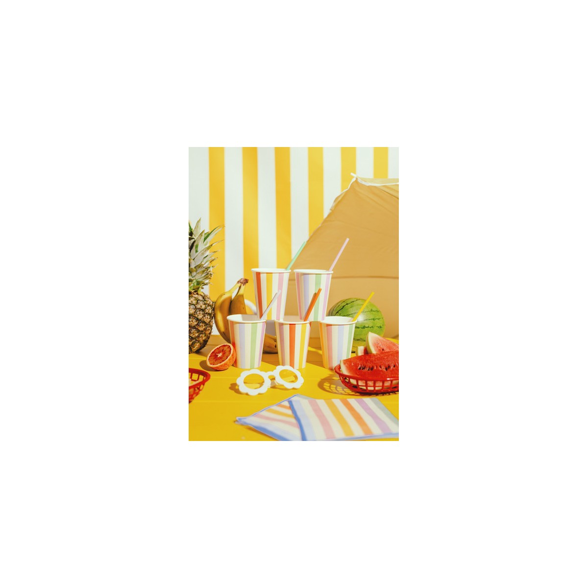 Plastic straws, 20 cm, mix (1 pkt / 30 pc.)