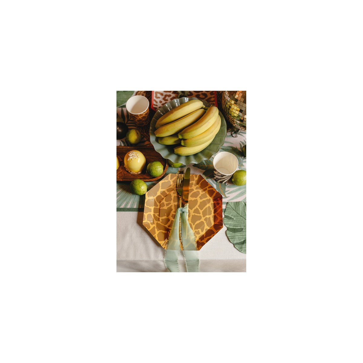 Plates Safari spots, 23 cm, mix (1 pkt / 6 pc.)