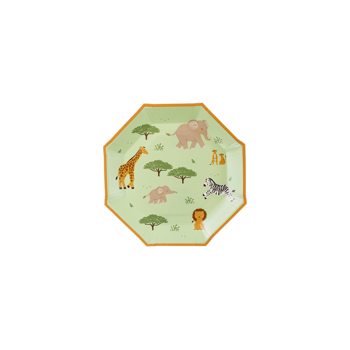 Papierowe plates Safari, 23 cm, mix (1 pkt / 6 pc.) Papierowe plates Safari, 23 cm, mix (1 pkt / 6 pc.)