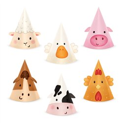 6 st Partyhattar Racingtema blandade färger 16 cm