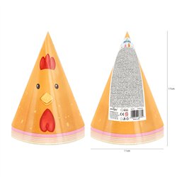 6 st Partyhattar Racingtema blandade färger 16 cm 6 st Partyhattar Racingtema blandade färger 16 cm