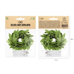 Eukalyptusgirlang 2 m grön med 20 varma LED-lampor Eukalyptusgirlang 2 m grön med 20 varma LED-lampor