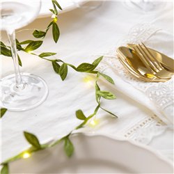 Eukalyptusgirlang 2 m grön med 20 varma LED-lampor Eukalyptusgirlang 2 m grön med 20 varma LED-lampor