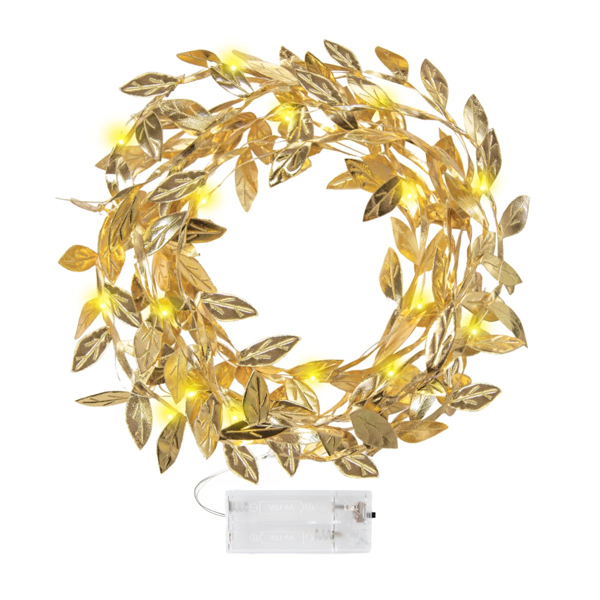 Eukalyptusgirlang 2 m grön med 20 varma LED-lampor Eukalyptusgirlang 2 m grön med 20 varma LED-lampor