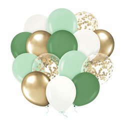 10 st Latexballonger Pistage & Guld 27-31 cm