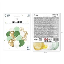 10 st Latexballonger Pistage & Guld 27-31 cm 10 st Latexballonger Pistage & Guld 27-31 cm