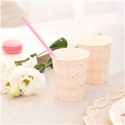 6 st Pappmuggar Rosa 220 ml – Baby Shower 6 st Pappmuggar Rosa 220 ml – Baby Shower