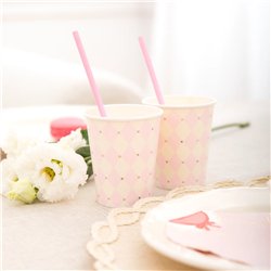6 st Pappmuggar Rosa 220 ml – Baby Shower 6 st Pappmuggar Rosa 220 ml – Baby Shower