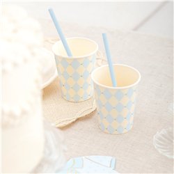6 st Pappmuggar Blå Baby Shower 220 ml 6 st Pappmuggar Blå Baby Shower 220 ml