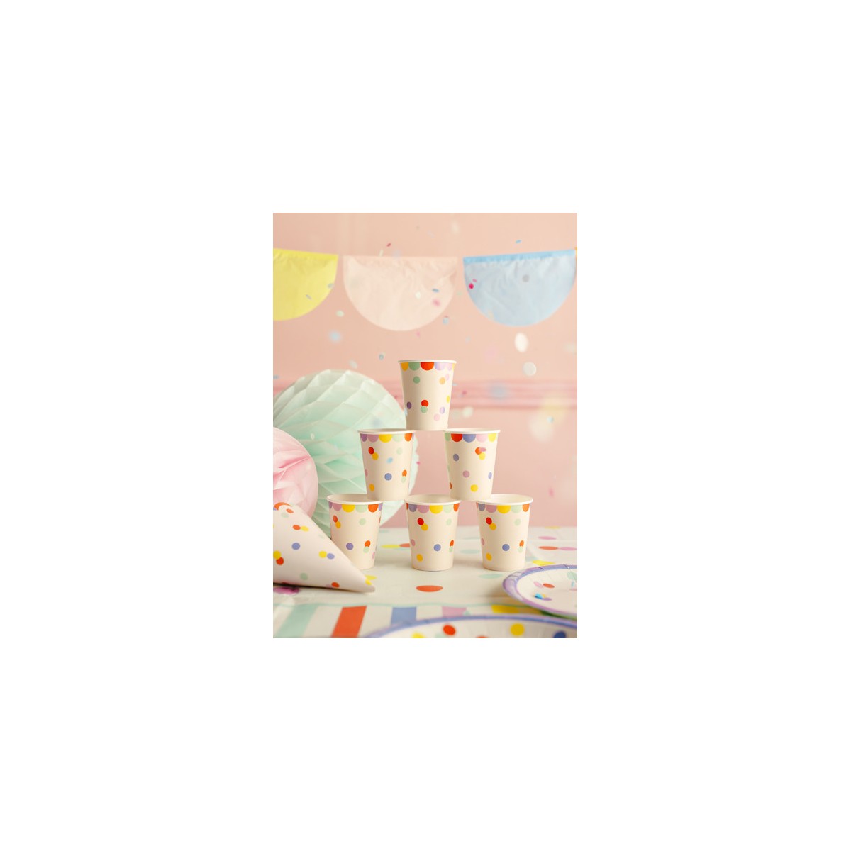 Cups Confetti, 220 ml, mix (1 pkt / 6 pc.)