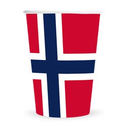 6 st Pappmuggar Röda 250 ml – Engång, PE-belagda