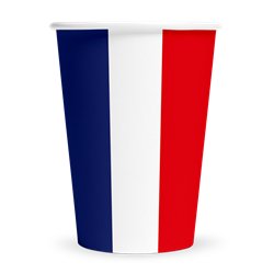 6 st Pappmuggar Röda 250 ml – Engång, PE-belagda