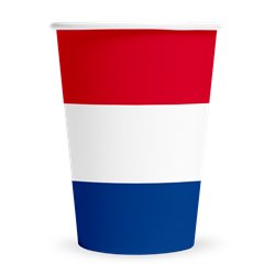 6 st Pappmuggar Röda 250 ml – Engång, PE-belagda