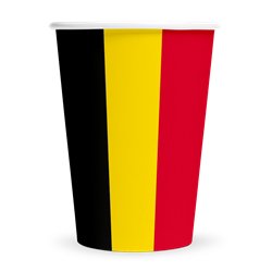 6 st Pappmuggar Röda 250 ml – Engång, PE-belagda