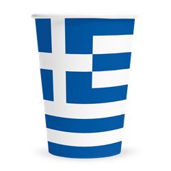 6 st Pappmuggar Röda 250 ml – Engång, PE-belagda