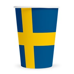 6 st Pappmuggar Röda 250 ml – Engång, PE-belagda