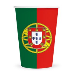 6 st Pappmuggar Röda 250 ml – Engång, PE-belagda