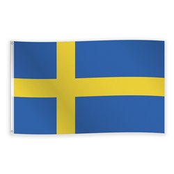 Dannebrogsflagga R&ouml;d/Vit 150x90 cm polyester