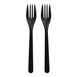 50 st Plastgafflar svart &aring;teranv&auml;ndbara 185 mm