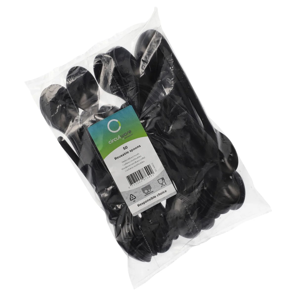 50 st Plastgafflar svart återanvändbara 185 mm 50 st Plastgafflar svart återanvändbara 185 mm