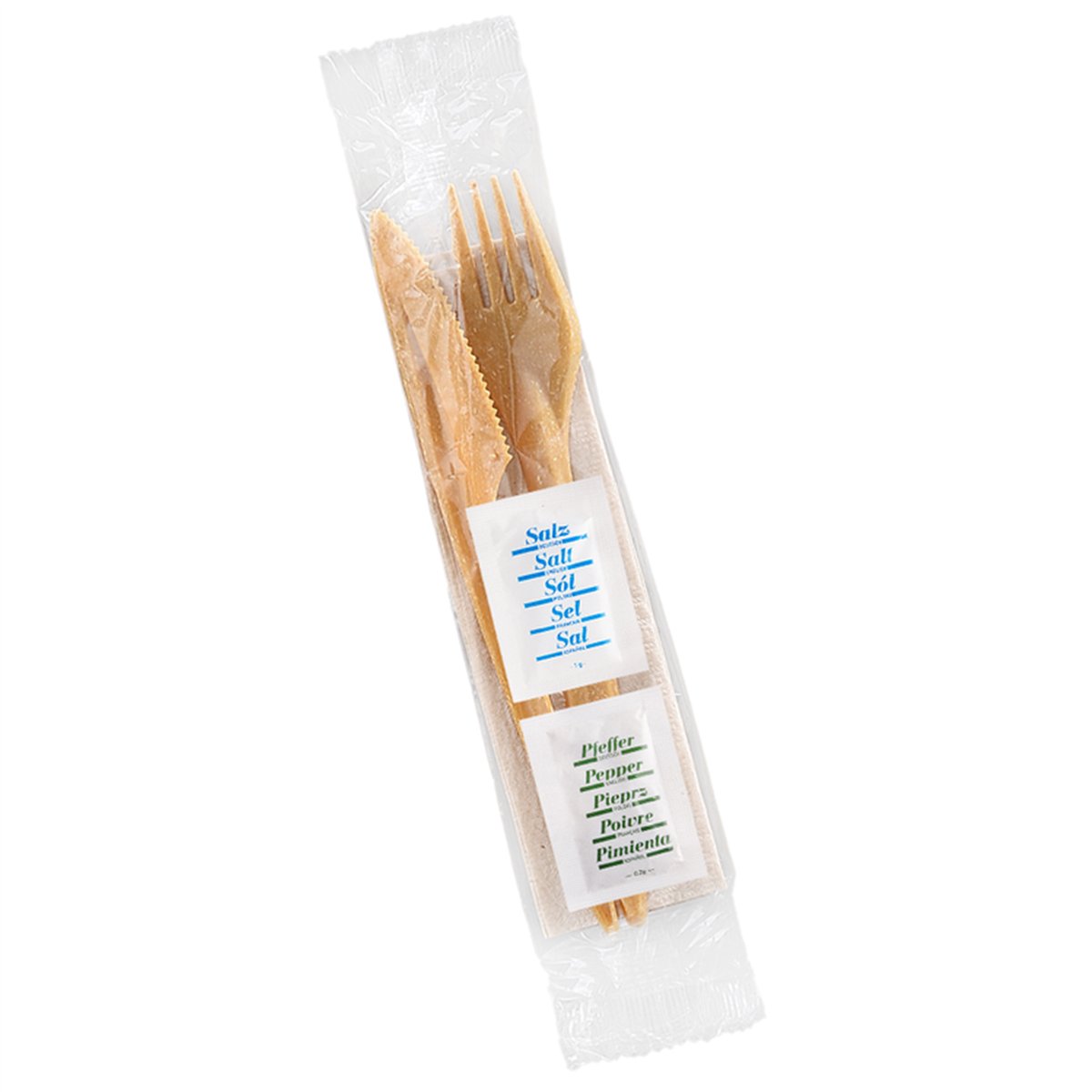 25 st Bestickset WPC brun med servett, salt & peppar 25 st Bestickset WPC brun med servett, salt & peppar