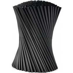 250 st Återanvändbara shake sugrör svart 12cm 250 st Återanvändbara shake sugrör svart 12cm